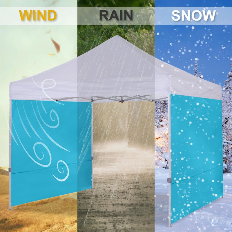 COOSHADE SunWall for 10x10 Pop up Canopy Tent, 1 Pack Sidewall Only (Sly Blue) - Image 2